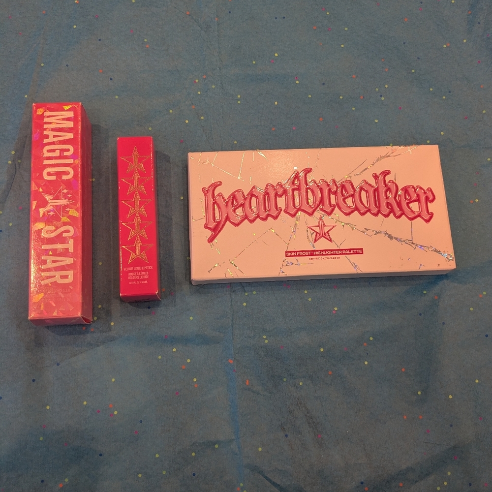 NWT Jeffree Star Highlighter Palette, Concealer, & Red Velour Liquid Lipstick - Picture 8 of 8